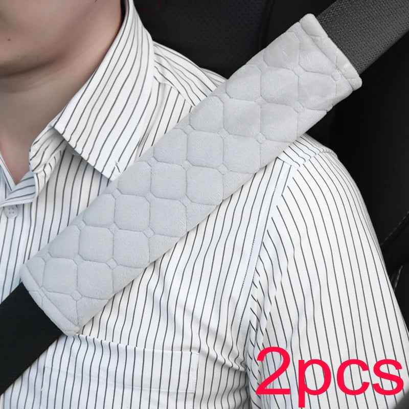 2pc Universal Car Safety Belt Cover Adjustable Seat Belt Cover Shoulder Strap Covers Car Shoulder Protector Pad Auto Accessories