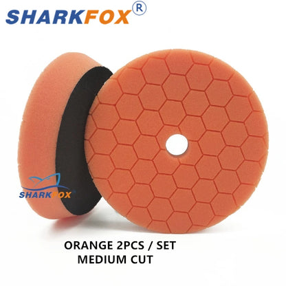 Sharkfox Polishing Pads 3/5/6 Inch Germany Foam Buff Sponge Pads Auto Car Buffing Pad Set for DA/RO Polisher Buffer Tools