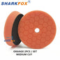 Sharkfox Polishing Pads 3/5/6 Inch Germany Foam Buff Sponge Pads Auto Car Buffing Pad Set for DA/RO Polisher Buffer Tools