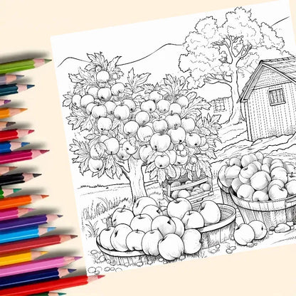 Quiet Countryside Coloring Book 20 Page House Landscape Adult Picture Book Kill Time Relaxing Art  Doodle Painting Drawing