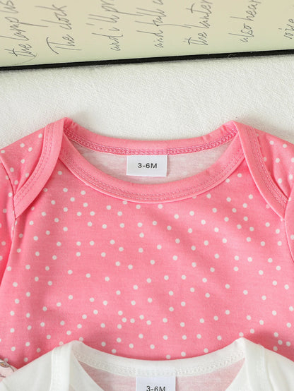 3Pces Autumn Long Sleeve  Baby Bodysuit Girl  Clothes New Print Floral Clothing Jumpsuit Cartoon Infant Outfits Casual