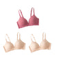 3Pcs/Set Seamless Bras For Women Non-wire Push-Up Bra Glossy Deep V Underwear Fixed 3/4 Cup Comfort Daily Wear Lingerie S-XXL