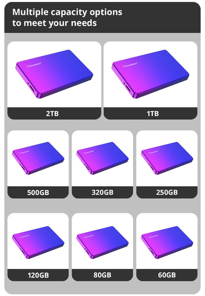SomnAmbulist HDD 2.5Inch Portable External Hard Drive 250GB 320GB 500GB 1TB USB3.0 Storage Compatible for PC Laptops TV PS4 Xbox