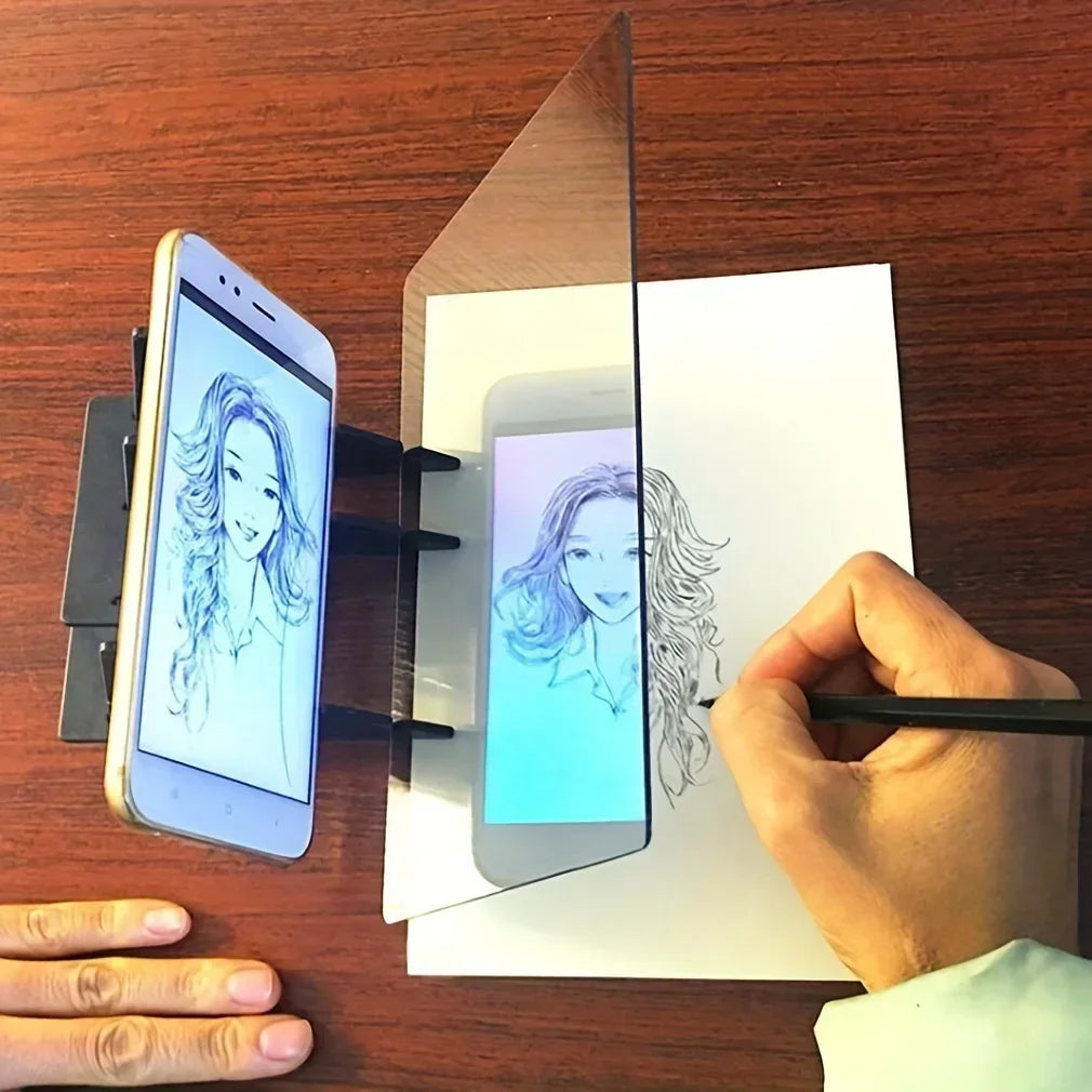 1pc Optical Drawing Projector Board Adjustable Brightness Tracing Sketching Painting for Artists Students Home Studio Classroom