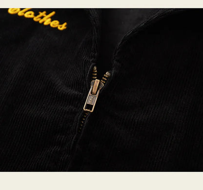 2026 Spring/Summer American Retro Workwear Long-Sleeved Farmer's Coop Jacket for Male Youth - High-end Trendy Corduroy Coat