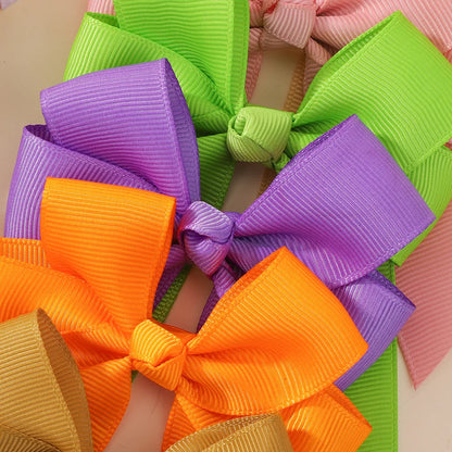 1pcs 3.6'' Solid Color Bowknot Hair Clips For Baby Girls Classic Bows Hairpins Cute Barrettes Headwear Kids Hair Accessories