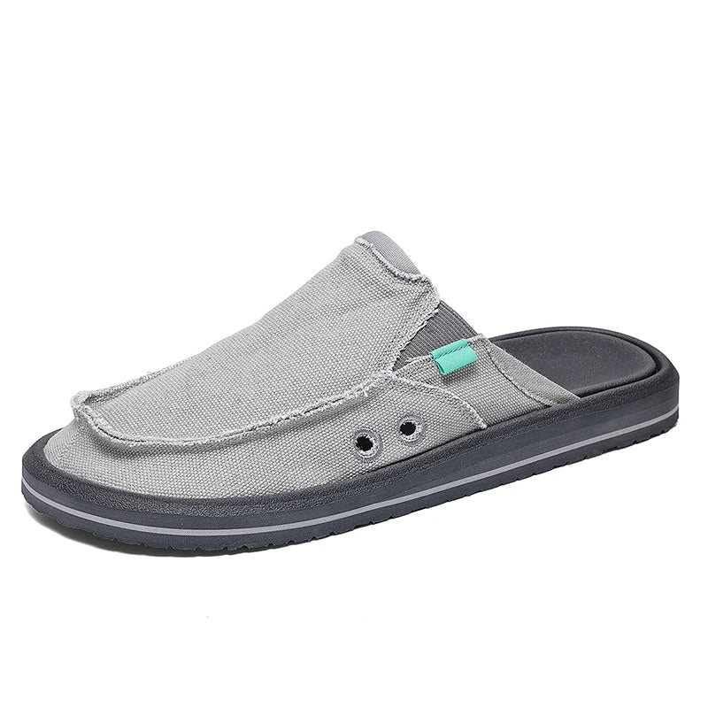2025 New Spring Handmade Canvas Casual Men Shoes Design Fashion Sneakers Man Loafers Breathable Low Top Flat Shoes Soft Driving