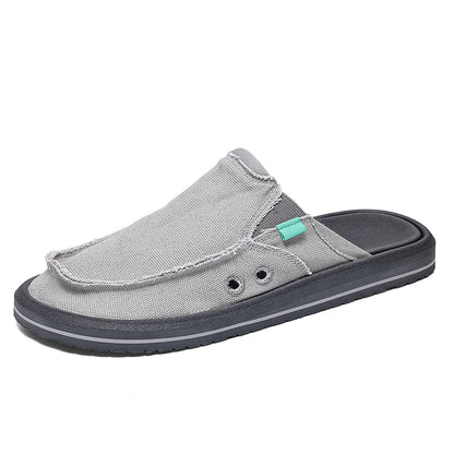 2025 New Spring Handmade Canvas Casual Men Shoes Design Fashion Sneakers Man Loafers Breathable Low Top Flat Shoes Soft Driving