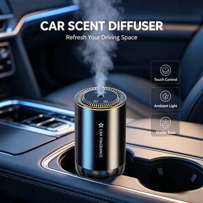Smart Car Aroma Diffuser Set with 3 Bottles Essential Oils, Rechargeable Automatic Spray Car Air Freshener, Intelligent Car Perfume Aromatherapy Machine for Car & Home