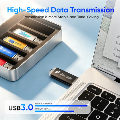 5PCS 10PCS USB Flash Drive 128GB Free Custom Logo Pen Drive 64GB Wholesale Pendrive 32GB Metal Box Memory Stick Storage Device