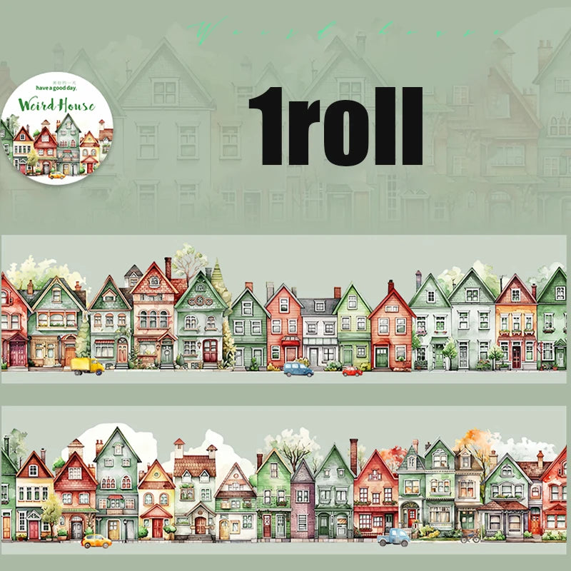 Mr.Paper kawaii Wacky House Series House Landscaping Tape DIY handbook decorative tape stickers student supplies washi tape set