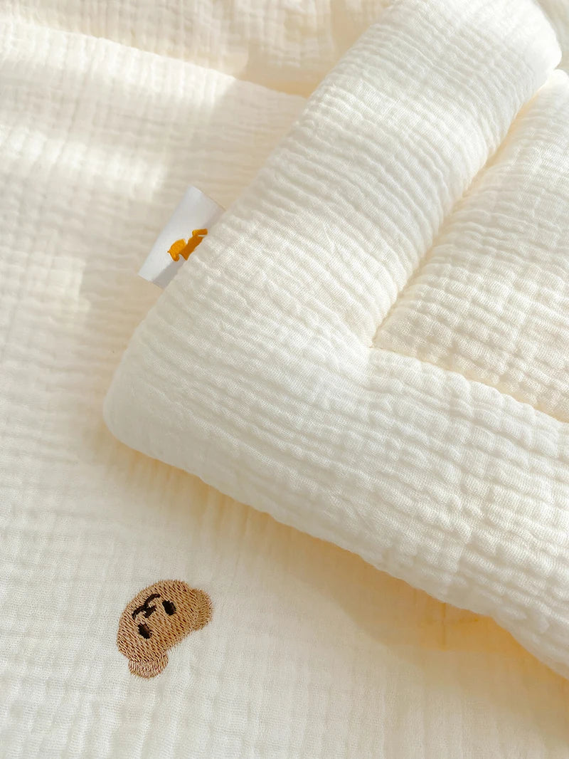 Baby Quilt Cartoon Bear Bunny Newborn Nap Quilts Soft Cotton Infant Blanket Spring Fall Winter Swaddle Wrapped Bedding 100*120CM