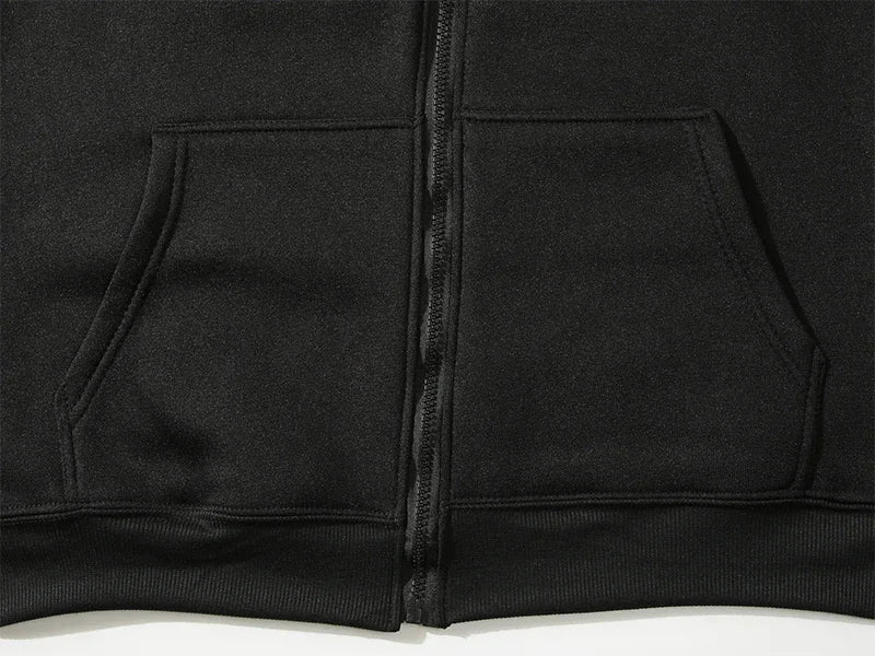 Customized Printed Zipper Hoodies Men Fashion Long Sleeve Zipper Up Sweatshirts Women Casual Personality Hoody Pullover Sudadera