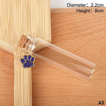 Pet Fur Memorial Glass Bottle Cat Whiskers Storage Bottle With Cork Stopper Perfect For Storing Dog Cat Hair As Souvenir