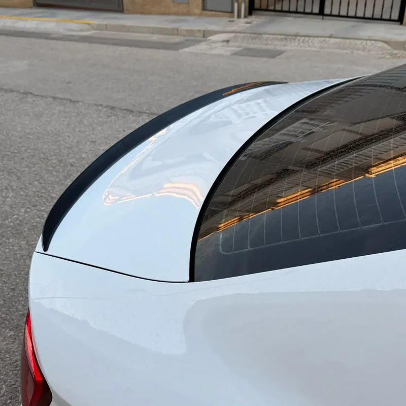 For Audi Accessories A5 S5 RS5 A3 A4 A6 Sedan S Line Car Rear Wing Trunk Tail Spoiler Lip Rubber Black Soft Plastic Gloss Black