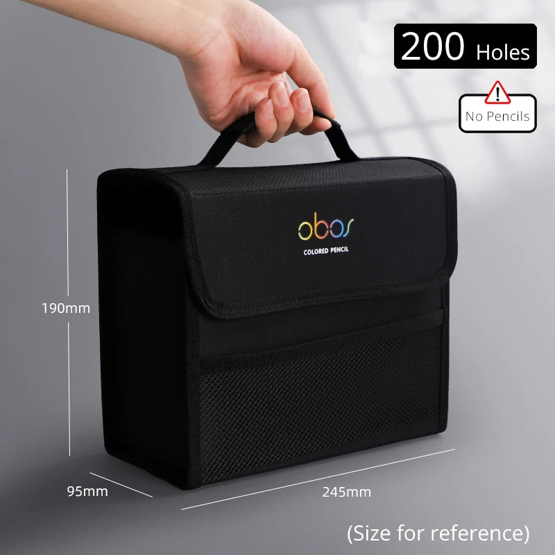 48/72/120/150/200 Holes Colored Lead Pencils Storage Bag Large Capacity Case Box Holder School Supplies Stationery Student
