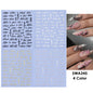 4pcs English Letter Nail Stickers Gothic Style Y2K Cool Design Roman Letter Alphabet Adhesive Nail Decal DIY Manicure Decoration
