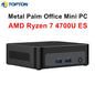Topton Palm Gaming Mini PC AMD Ryzen 7 4700U ES 3 5300U ES 2*DDR4 2*M.2 Slots Portable Office Desktop PC Windows 11 MiniPC WiFi6