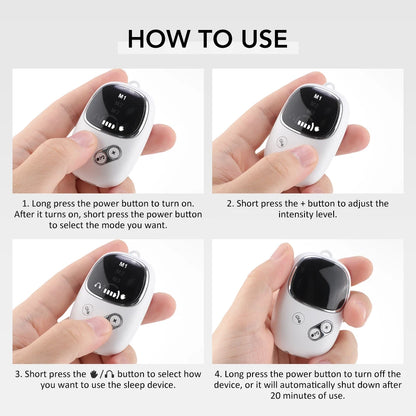 Handheld CES Sleep Aid Device for Insomnia Palm Pulse Massager Ear Clip Insomnia Anxiety Pulse CES Therapy Device Anxiety Relief