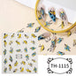 1PCS Marbled Nail Sticker 3D Abstract Lines Sticker Nail Art Supplies Nail Decals Y2K Laser Butterfly Ladies Nail Art Decoration