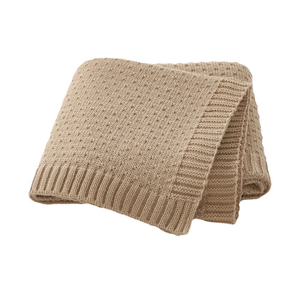 Baby Blankets Knitted Newborn Netural Breathable Month Swaddle Wrap Mat for Infant Boy Girl Crib Cellular Children 90*70cm Cover