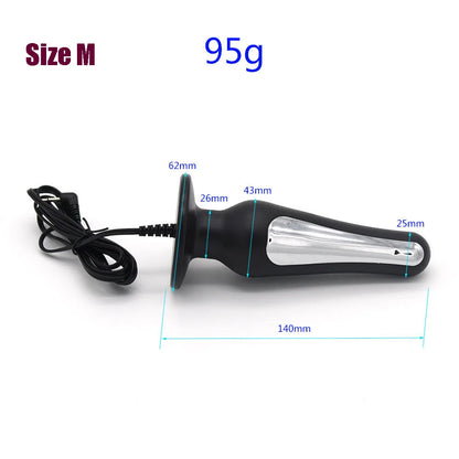 Electric Shocker Anal Butt Plug,E stim Electrosex Penis Ring ,Nipple Electrostimulation Cockring Chastity Cage E-stim Bdsm Toys