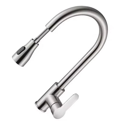 304 Stainless Steel Pull out Kitchen Faucet Deck Mounted Sink Water Tap with Mixer Stream Sprayer Head Hot Cold Taps for Kitchen