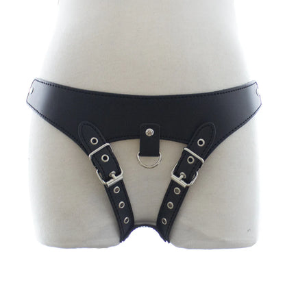 BDSM Bondage Harness Briefs Pant Hole Sex Toys For Woman PU G-strings Panty Masturbation Underwear Panties Chastity Strap Belt
