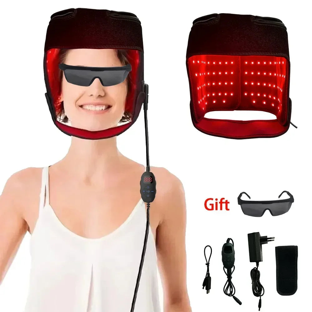 Multi-style Red Light Therapy Cap 660&850nm Infrared Light for Strengthen The Hair Root， Promote Hair Growth Anti-hair Loss Cap