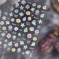 Shiny Blowing Bubble Nail Decorations Stickers 5D Shell Light Love Cat Bubble Transfer Slider Sticker DIY Summer Manicure Decals