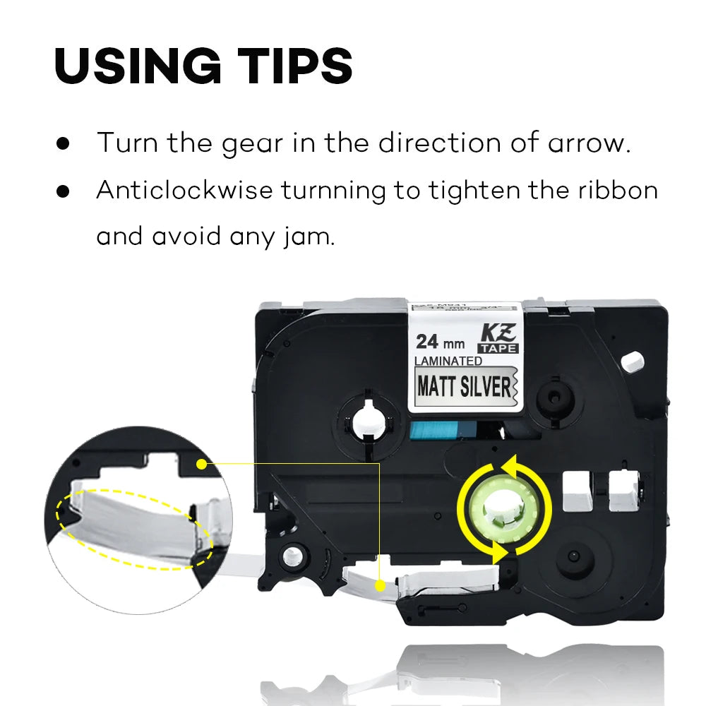 1PCS Compatible Brother TZE-M951 tz-M951 tzeM951 24mm black on matte silver label tape for PT-E550W PT-P710BT PT-P750W