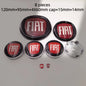 8pcs Fiat 500 Car Front Hood Emblem Rear Trunk Badge 95mm 120mm 12cm Wheel Center Logo Hub Cap 50mm 56mm 60mm 5cm 6cm