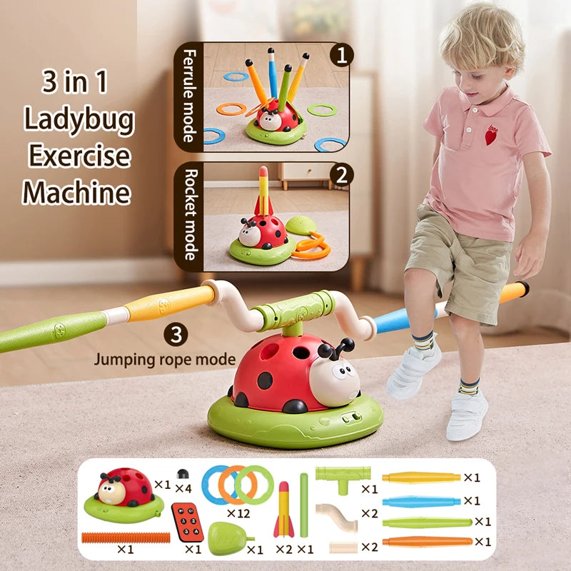 4 Styles Ladybug Sport Entertainment Baseball Toy Game Rope Skipping Machine Ferrule Jump Rocket Launcher Outdoor Play For Boy