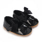 2025Black Fashion Newborn Party Princess Shoes  Boys And Girls' First Step Walking Shoes Rubber Soled Anti Slip Baby Shoes 0-18M
