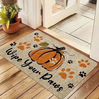 Autumn Maple Leaves Print Welcome Doormat Machine Washable Carpet for Living Room Bedroom Kitchen and Laundry Rug Floor Mat