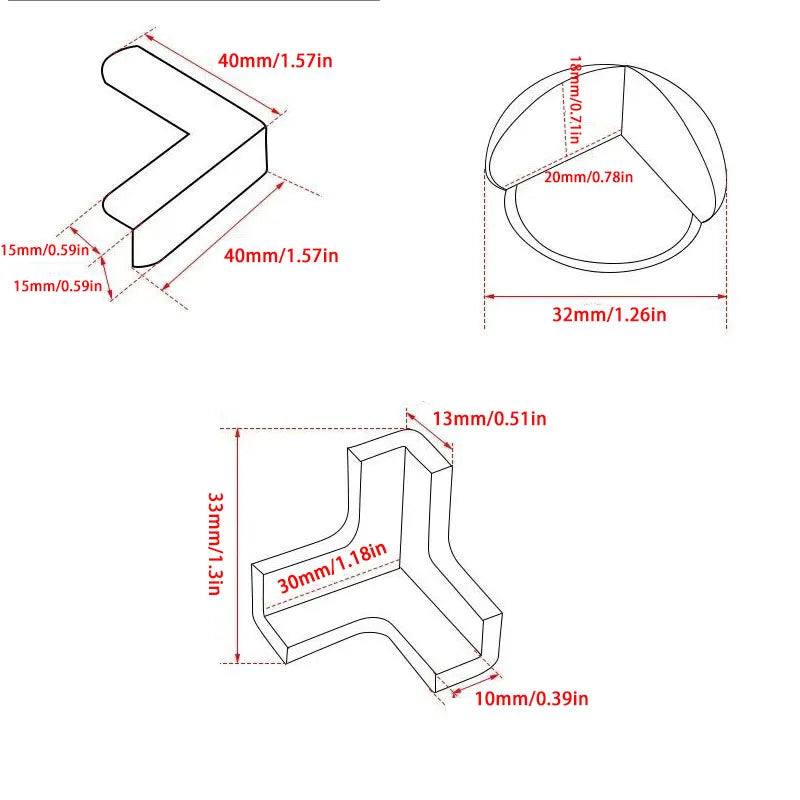 Baby Safety Silicone Table Corner Protector Furniture Edge Protection Cover Transparent Children Anti Collision Edge Gua