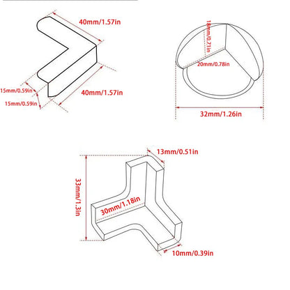 Baby Safety Silicone Table Corner Protector Furniture Edge Protection Cover Transparent Children Anti Collision Edge Gua