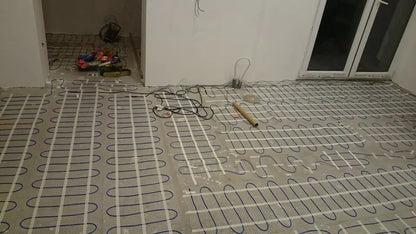 230V 150w/m2 Electric Underfloor Heating Mat Kit Pad System Parts For Bathroom Ceramic Stone Tile Wooden Floor Heated Warming