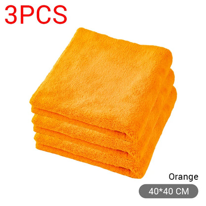 SEAMETAL 600GSM Microfiber Car Cleaning Towel 1/3/6/9pcs 40X40cm Thickened Car Wash Towels Auto Detailing Care Drying Cloth Rags