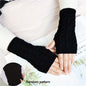 Comfortable Winter Gloves for Women - White Semi-Finger Gloves with Elastic No-Finger Design for Warmth, Stretchy and Comfortable