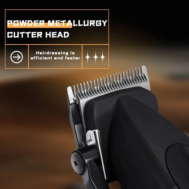 Kemei Professional Barber Hair Clippers Cordless Rechargeable Hair Trimmer Electric Men Hair Cutting Machine Metal Body 9000RPM
