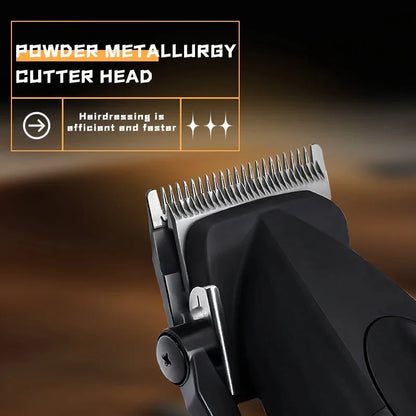 Kemei Professional Barber Hair Clippers Cordless Rechargeable Hair Trimmer Electric Men Hair Cutting Machine Metal Body 9000RPM