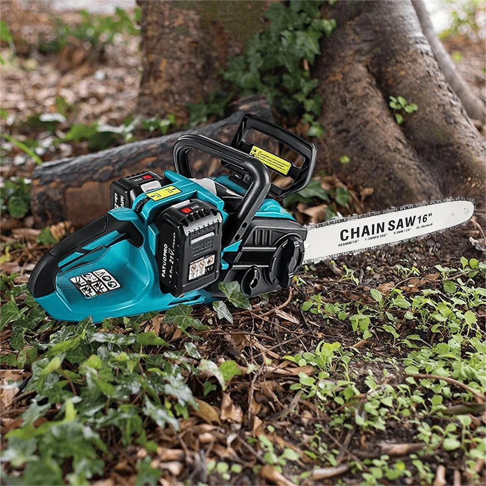 16-Inch Electric Chainsaw 3500W Brushless Motor Low-Vibration Handheld Gasoline-Free Smoke-Free Woodworking Power Tool