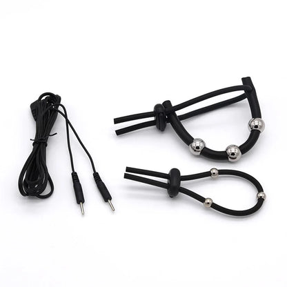 Electric Shocker Anal Butt Plug,E stim Electrosex Penis Ring ,Nipple Electrostimulation Cockring Chastity Cage E-stim Bdsm Toys