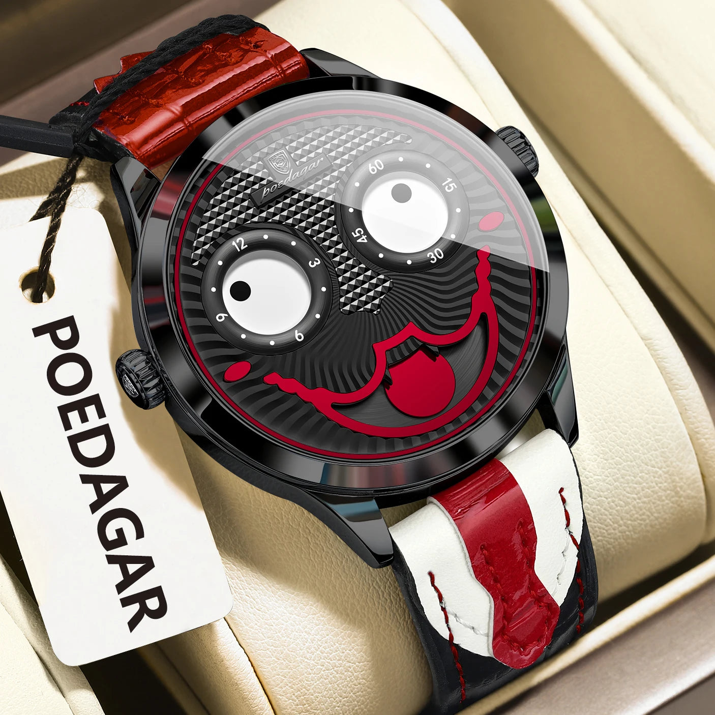 POEDAGAR Top Original Watch For Man Luxury High Quality Waterproof Man Wristwatch Quartz Leather Men's Sports Watches Male Reloj