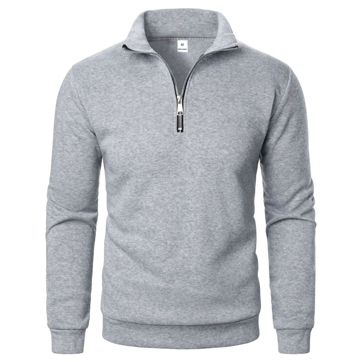 Spring and Autumn new casual half zipper stand up collar hoodie trend simple and loose oversized fleece men's hoodie