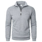 Spring and Autumn new casual half zipper stand up collar hoodie trend simple and loose oversized fleece men's hoodie