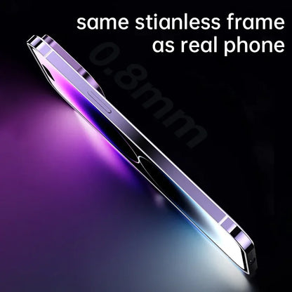 For iphone 16 15 Pro Max Case Raw Titanium Magnetic MagSafe wireless charge Metal frosting Original color protective back cover