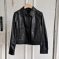British Style Lapel Genuine Leather Jackets for Women Fashion Single-breasted Pockets Female Brown Casual Short Sheepskin Jacket