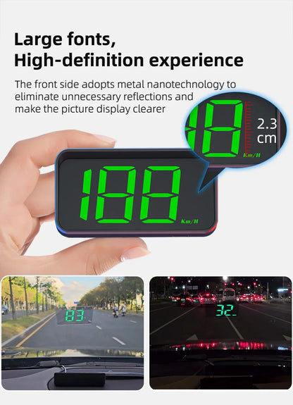  M2 Universal GPS HUD Car Speedometer Projector With Speed KMH Head Up Display Car USB Cable Plug & Play GPS & Beidou System